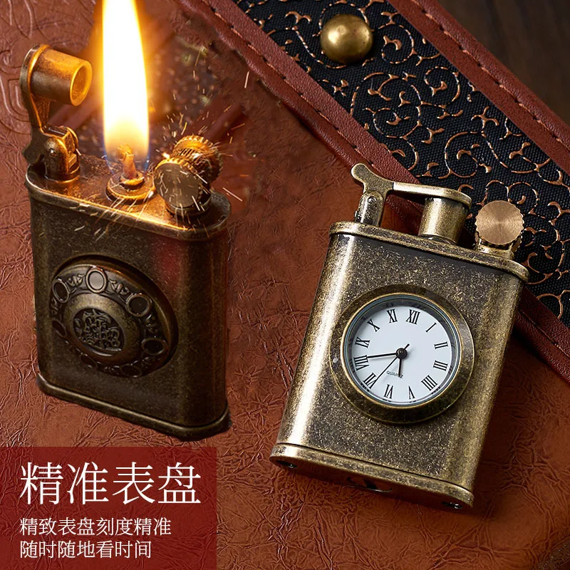 Fire Starting Kit - Ретро часы керосиновая зажигалка металлическая креативная