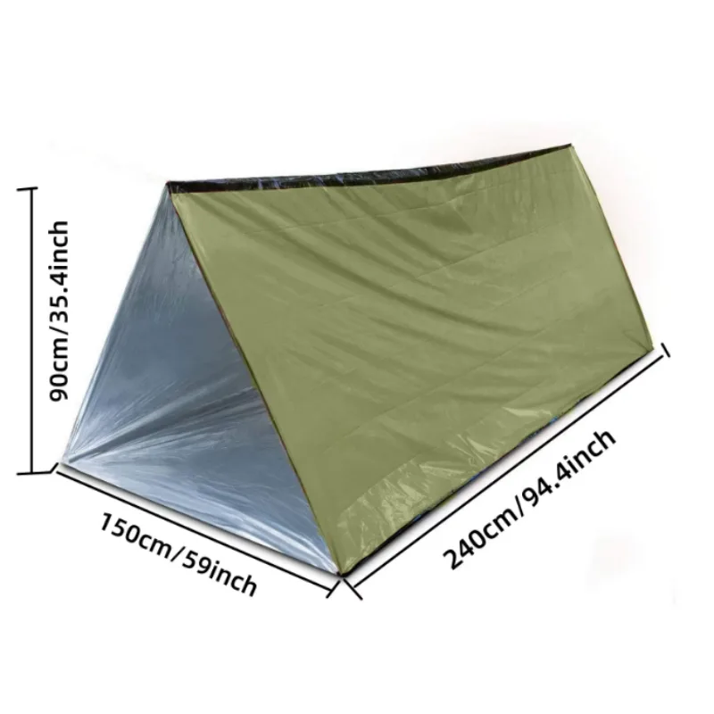 Emergency Mylar Tent - Двухместная многоразовая палатка-тубус из майлара для