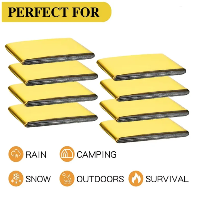 Survival Blanket Reflective - Портативное легкое спасательное одеяло из алюминиевой