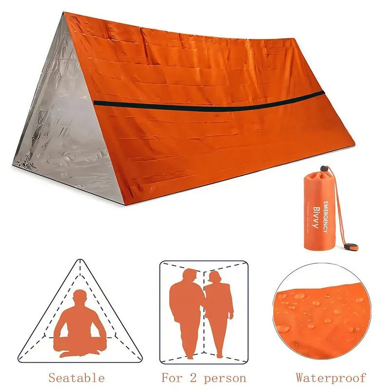 Emergency Mylar Tent - Двухместный аварийный утепленный тент-убежище из майлара,