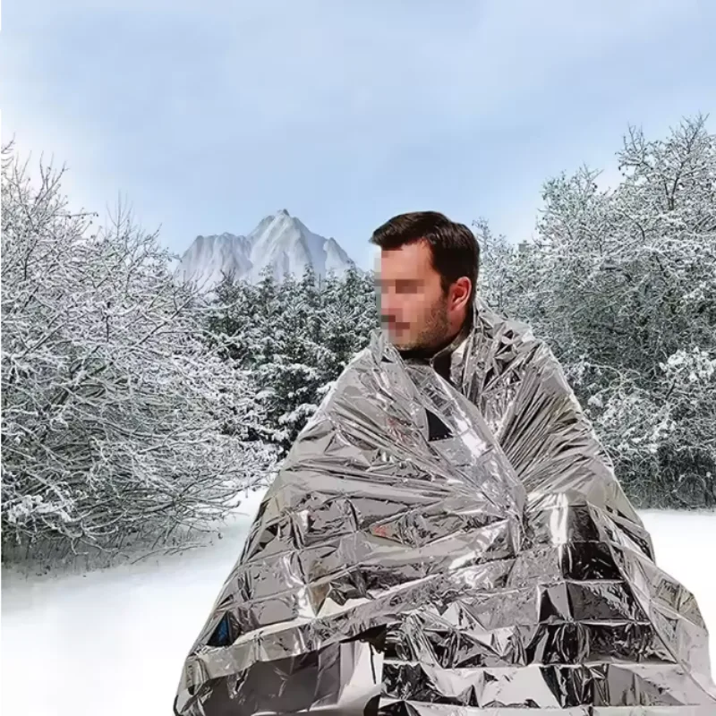 Survival Blanket Reflective - Многофункциональное ветрозащитное водонепроницаемое фольгированное термоодеяло с