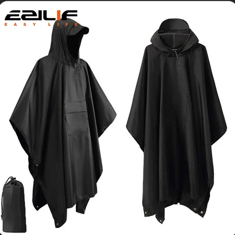 Emergency Poncho Rain - Многофункциональный уличный военный дождевик 3-в-1 с
