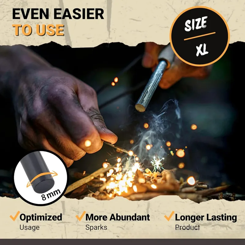 Magnesium Fire Starter - Портативный походный огнивенный стержень из магния