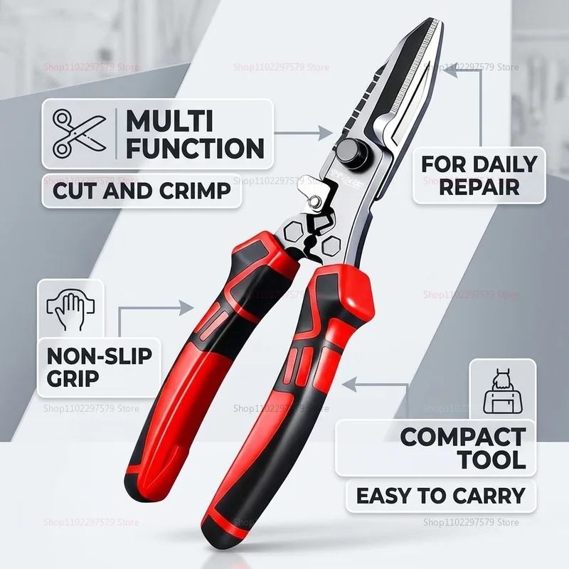 Multi Tool Plier - Многофункциональные электрические ножницы-кусачки для проводов, инструмент