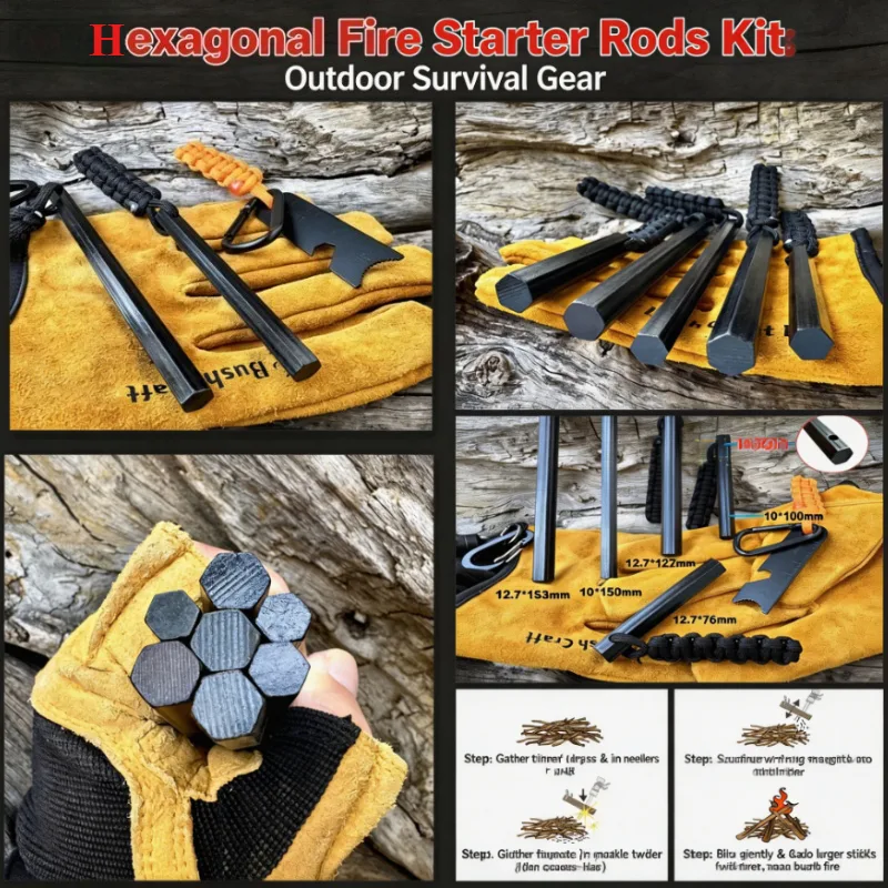 Magnesium Fire Starter - Новый профессиональный магниевый огнивок Bear Grylls,