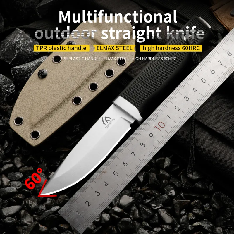 Bushcraft Knife Fixed - Высококачественный стальной нож с фиксированным клинком,