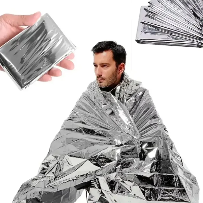 Survival Blanket Reflective - Водонепроницаемое аварийное одеяло, открытый термоспасательный аптечка