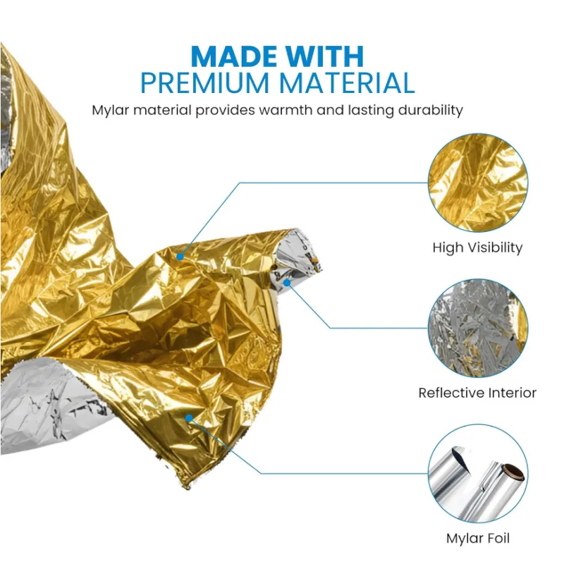 Набор из 10 золотых светоотраж – обзор и цена Survival Blanket Reflective