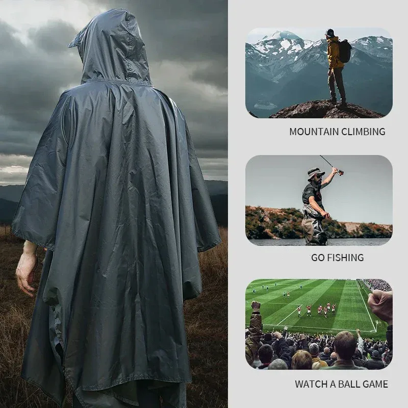 Уличный 3 в 1, военный плащ с  – обзор и цена Emergency Poncho Rain