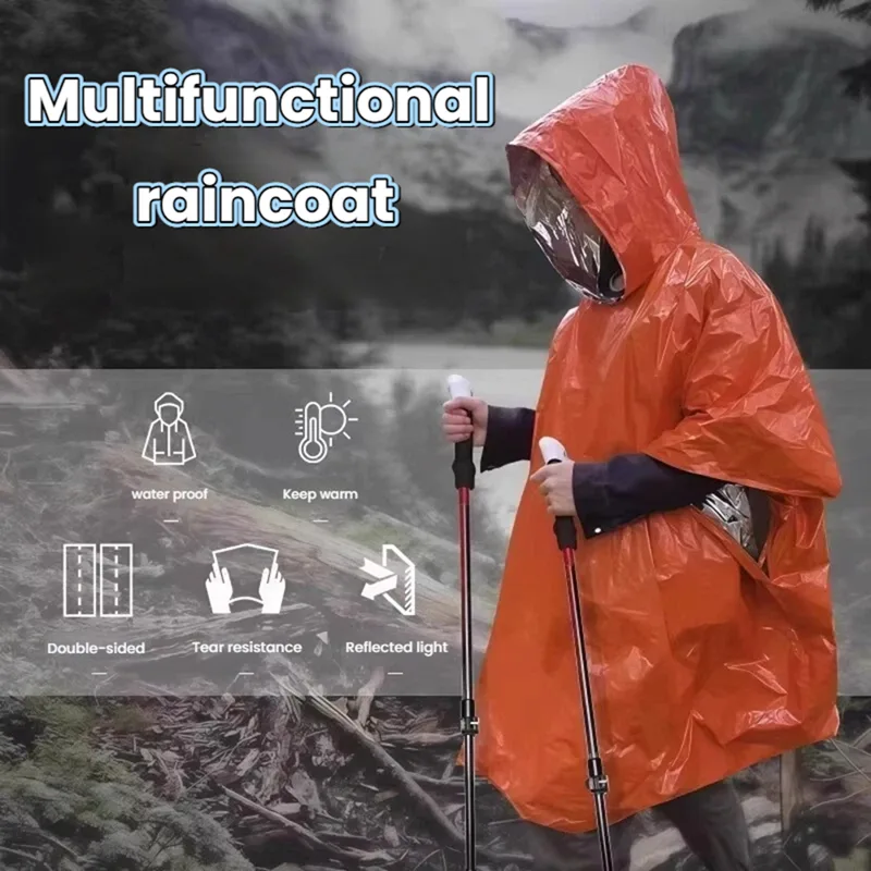 Портативное уличное аварийное  – обзор и цена Emergency Poncho Rain