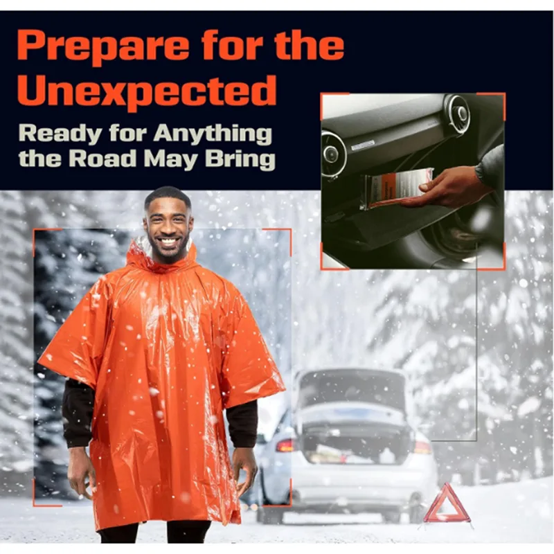 Портативное уличное аварийное  – обзор и цена Emergency Poncho Rain