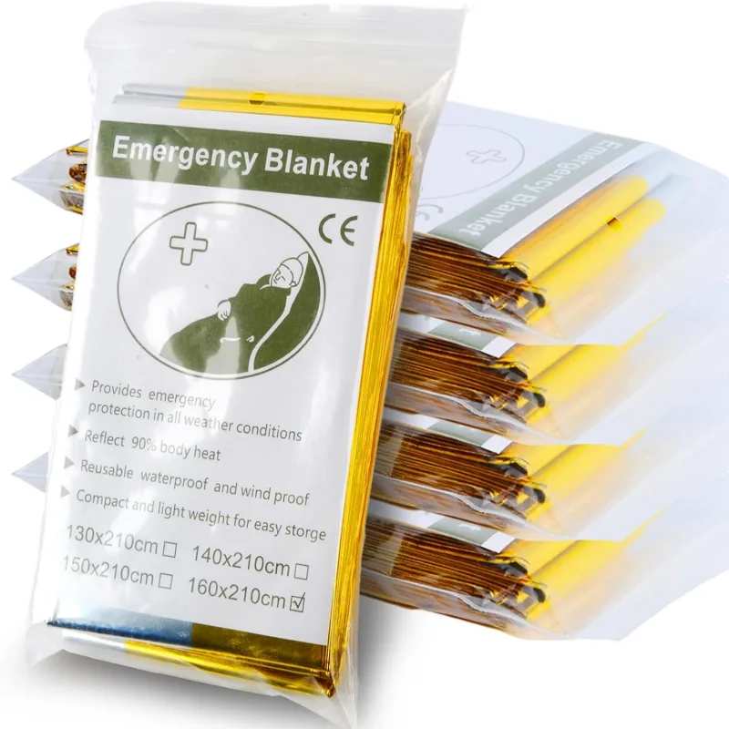 5 шт. двухцветных (серебро-зол – обзор и цена Survival Blanket Reflective