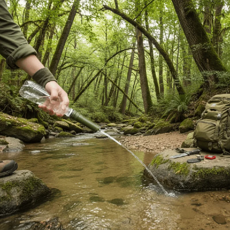 Портативный мини-фильтр для во – обзор и цена Water Purification Straw