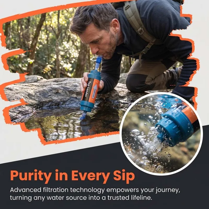 Мини-фильтр-соломинка для воды – обзор и цена Water Purification Straw