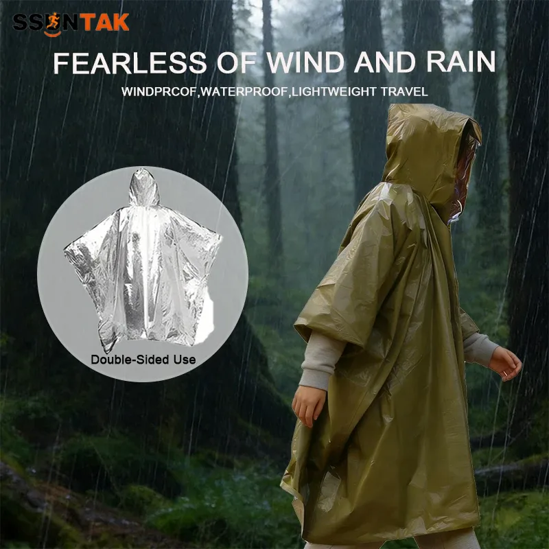 SSUNTAK Аварийное пончо-дождев – обзор и цена Emergency Poncho Rain
