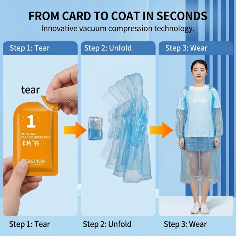 Универсальный портативный одно – обзор и цена Emergency Poncho Rain