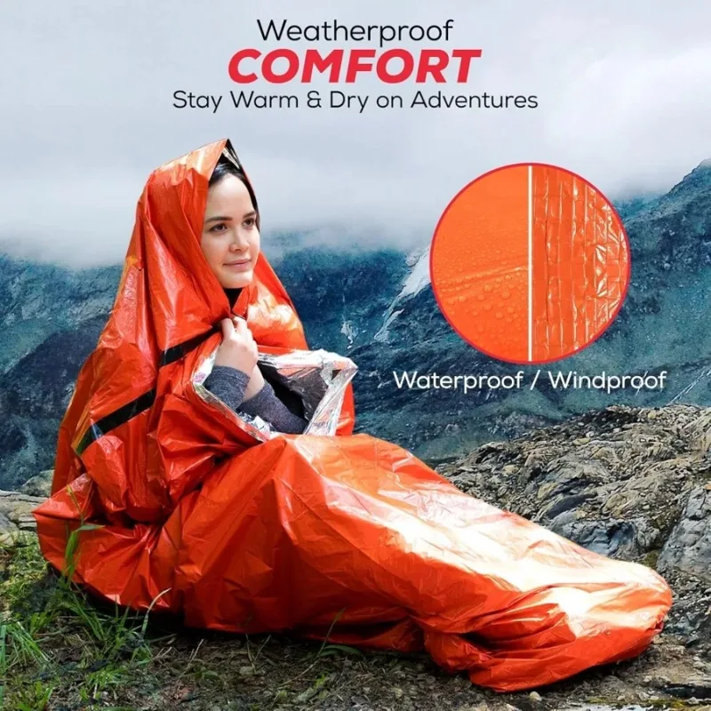 1 шт. аварийный спальный мешок – обзор и цена Emergency Mylar Tent