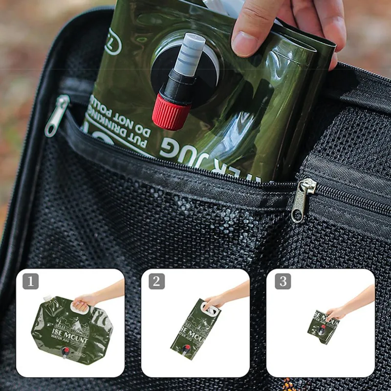 8-литровый складной контейнер  – обзор и цена Water Bag Collapsible