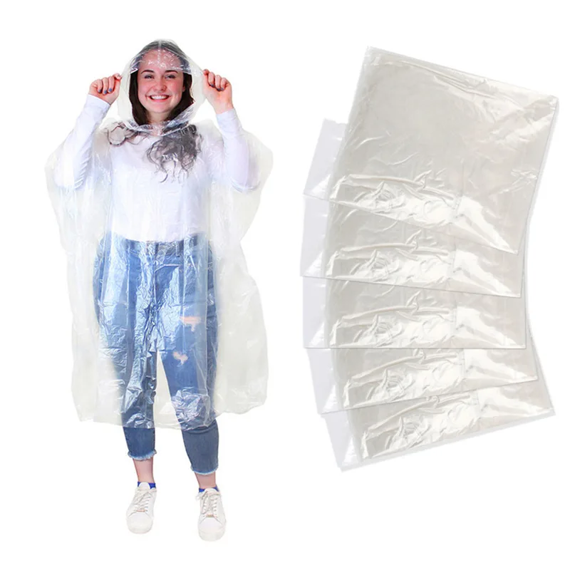 10 шт. одноразовых дождевиков  – обзор и цена Emergency Poncho Rain