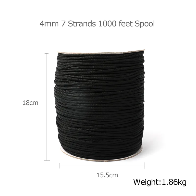 Yougle 310 футов (метров) 4 мм – обзор и цена Para Cord 1000Ft