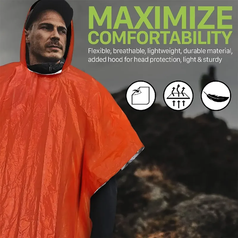 Аварийный дождевик с капюшоном – обзор и цена Emergency Poncho Rain