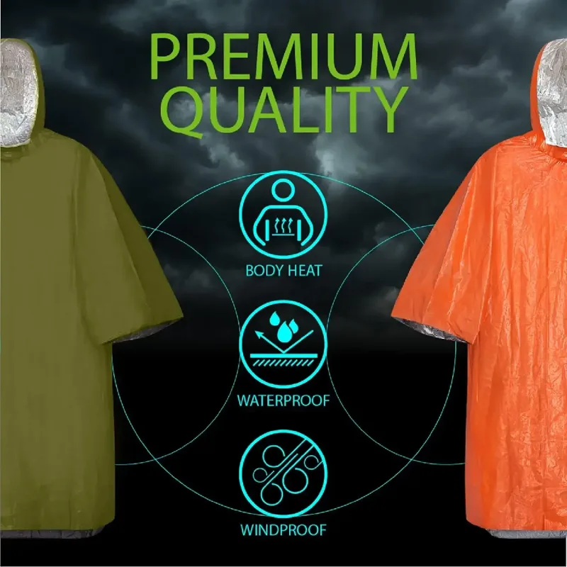 Аварийный дождевик с капюшоном – обзор и цена Emergency Poncho Rain