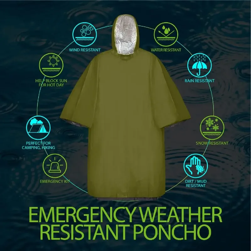 Аварийный дождевик с капюшоном – обзор и цена Emergency Poncho Rain