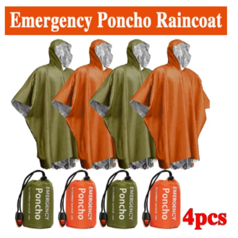 Одноразовое алюминиевое термо- – обзор и цена Emergency Poncho Rain